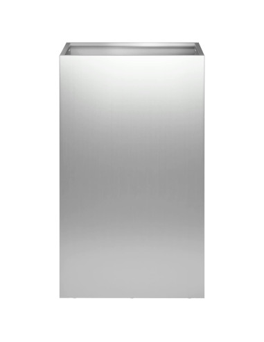 Vaso da giardino Argento 30 x 30 x 50 cm Acciaio zincato