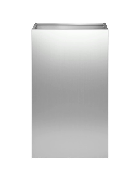 Vaso da giardino Argento 30 x 30 x 50 cm Acciaio zincato