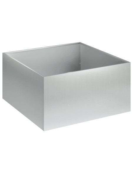 Vaso da giardino 2 pz Argento 60 x 60 x 30 cm Acciaio zincato