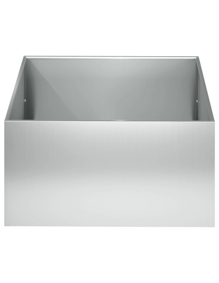 Vaso da giardino 2 pz Argento 60 x 60 x 30 cm Acciaio zincato