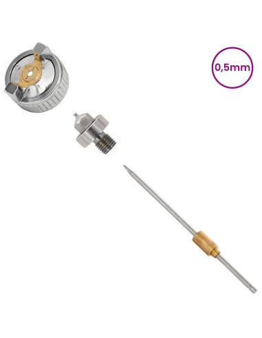 Ugello per Spruzzatore HVLP Ugello 0,8 mm Argento Acciaio Inox