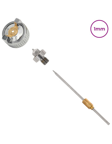 Ugello per Spruzzatore HVLP Ugello 0,8 mm Argento Acciaio Inox