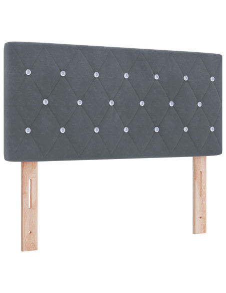 Letto Ottomano con Materasso e LED Grigio Scuro 120 x 190 cm