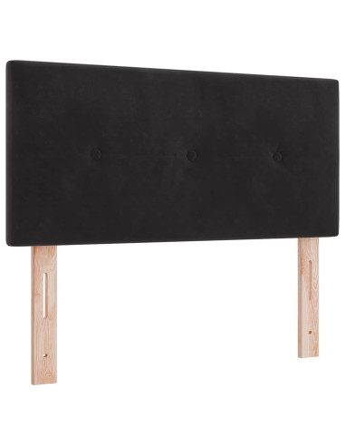 Letto Ottomano con Materasso e LED Nero 120 x 190 cm Velluto