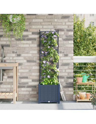 Vaso da giardino Grigio 40 x 40 x 143 cm PP