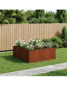 Vaso da giardino Ruggine 100 x 100 x 40 cm Acciaio Corten