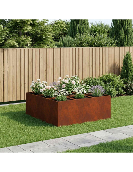Vaso da giardino Ruggine 100 x 100 x 40 cm Acciaio Corten