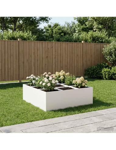 Vaso da giardino Bianco 100 x 100 x 40 cm