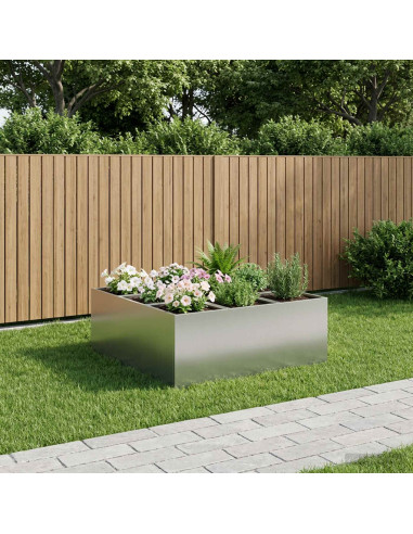 Vaso da giardino Argento 100 x 100 x 40 cm Acciaio zincato