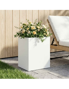 Vaso da giardino Bianco 40 x 30 x 40 cm