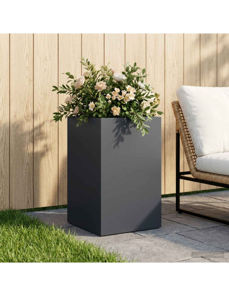 Vaso da giardino Antracite 30 x 30 x 40 cm