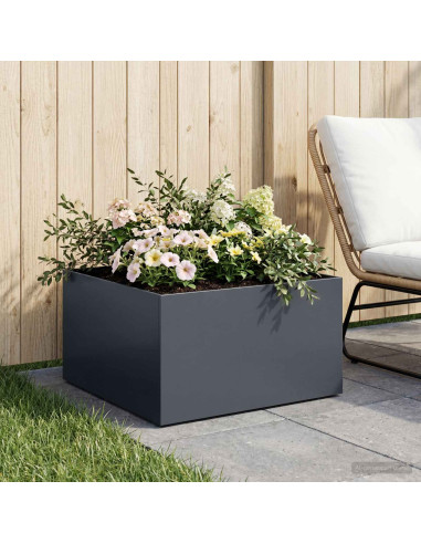 Vaso da giardino Antracite 60 x 60 x 30 cm