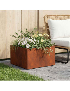 Vaso da giardino Ruggine 40 x 40 x 30 cm Acciaio Corten