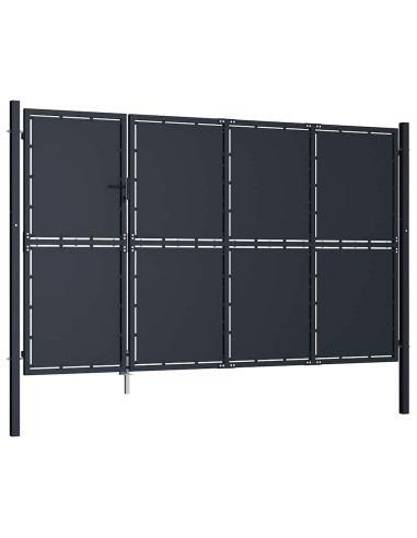 Cancello da Giardino in Acciaio 350x200 cm Antracite