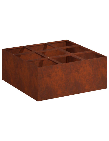 Vaso da giardino Ruggine 100 x 100 x 40 cm Acciaio Corten