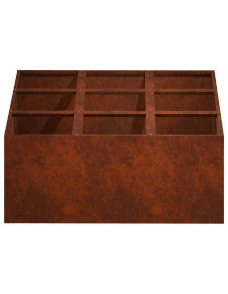 Vaso da giardino Ruggine 100 x 100 x 40 cm Acciaio Corten