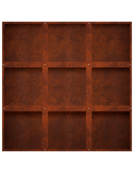 Vaso da giardino Ruggine 100 x 100 x 40 cm Acciaio Corten