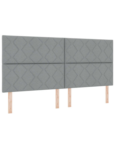 Letto con Contenitore Grigio Chiaro 200 x 200 cm Tessuto