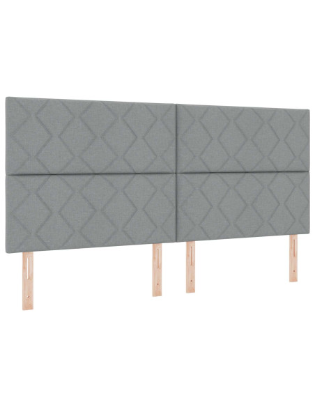 Letto con Contenitore Grigio Chiaro 200 x 200 cm Tessuto