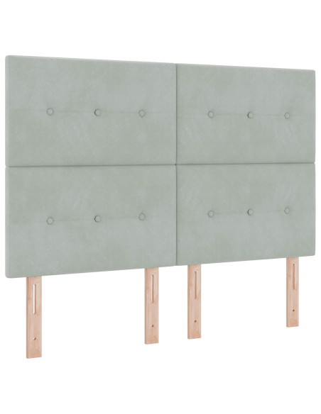 Letto con contenitore LED e materasso Grigio Chiaro