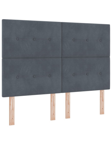 Letto con contenitore LED e materasso Grigio Scuro 160 x 200 cm