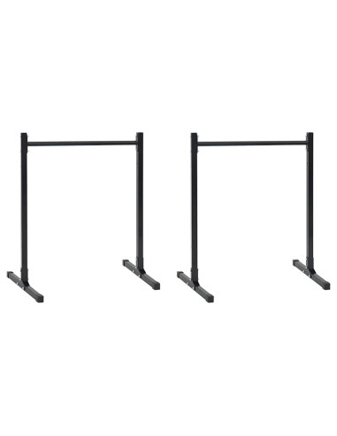 Stazione per dips 2 pz Nero 55 x 90 x 104.5 cm