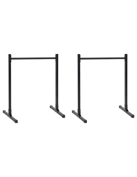 Stazione per dips 2 pz Nero 55 x 90 x 104.5 cm