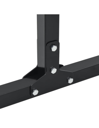 Stazione per dips 2 pz Nero 55 x 90 x 104.5 cm