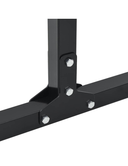 Stazione per dips 2 pz Nero 55 x 90 x 104.5 cm
