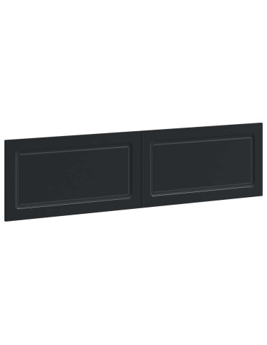 Testiera da Muro UTRECHT Nero Legno ingegnerizzato