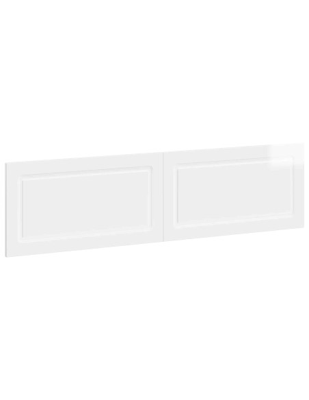 Testiera da Muro UTRECHT Bianco Lucido Legno ingegnerizzato