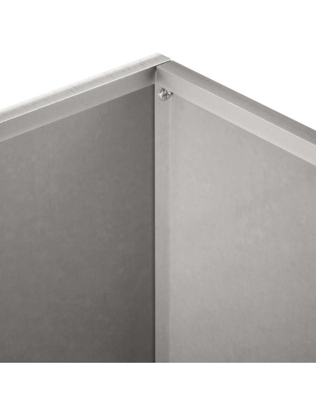 Vaso da giardino Argento 40 x 40 x 30 cm Acciaio Inox