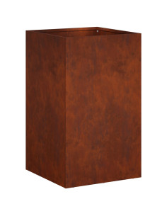 Vaso da giardino Ruggine 30 x 30 x 50 cm Acciaio Corten 2