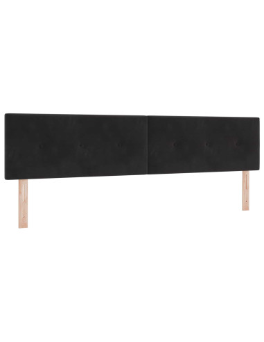 Letto con contenitore LED e materasso Nero 200 x 200 cm Velluto