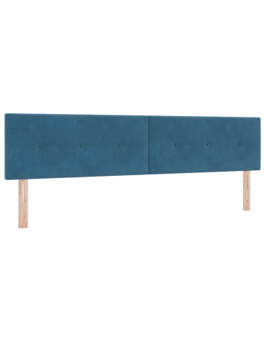 Letto con contenitore LED e materasso Blu Scuro 200 x 200 cm