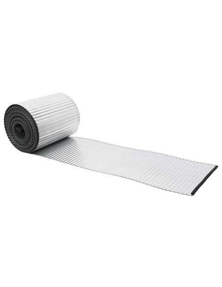 Bordura per Prato 5 m x 15 cm Acciaio zincato Argento