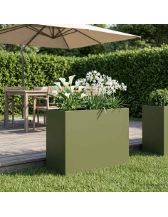 Vaso da giardino Verde Oliva 60 x 30 x 50 cm