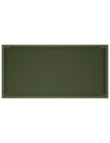 Vaso da giardino 2 pz Verde Oliva 60 x 30 x 50 cm