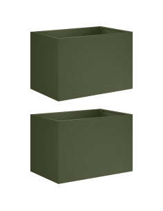 Vaso da giardino 2 pz Verde Oliva 60 x 40 x 40 cm 2
