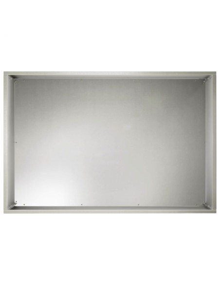 Vaso da giardino 2 pz Argento 50 x 40 x 40 cm Acciaio Inox