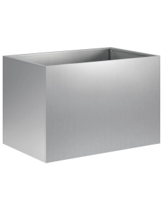 Vaso da giardino Argento 60 x 40 x 40 cm Acciaio zincato 2