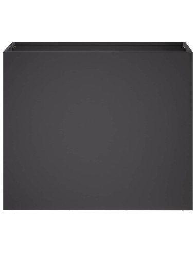 Vaso da giardino Nero 60 x 30 x 40 cm Acciaio laminato a freddo