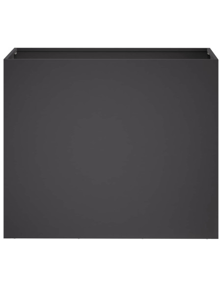 Vaso da giardino Nero 60 x 30 x 40 cm Acciaio laminato a freddo
