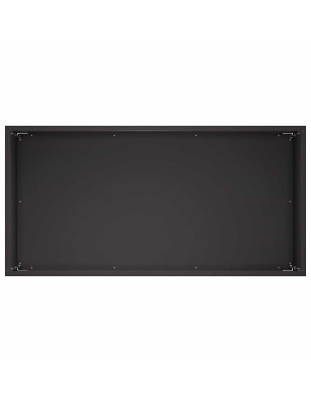 Vaso da giardino Nero 60 x 30 x 40 cm Acciaio laminato a freddo