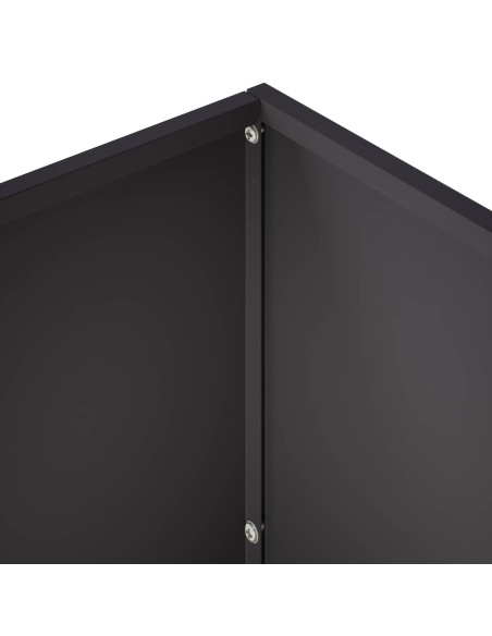 Vaso da giardino Nero 60 x 30 x 40 cm Acciaio laminato a freddo