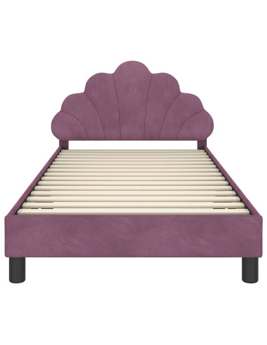 Struttura letto bambini con testata Viola 90 x 200 cm Velluto