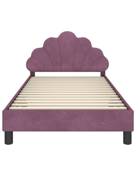 Struttura letto bambini con testata Viola 90 x 200 cm Velluto