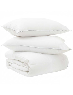 Set Duvet e Cuscino da Letto 3 pz 260 x 220 cm Inverno Bianco