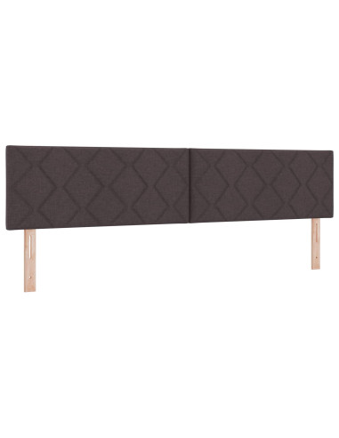 Letto Ottomano con Materasso e LED Marrone Scuro 200 x 200 cm