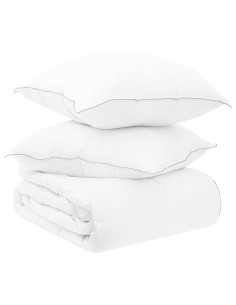 Set Duvet e Cuscino da Letto 3 pz 260 x 240 cm Inverno Bianco